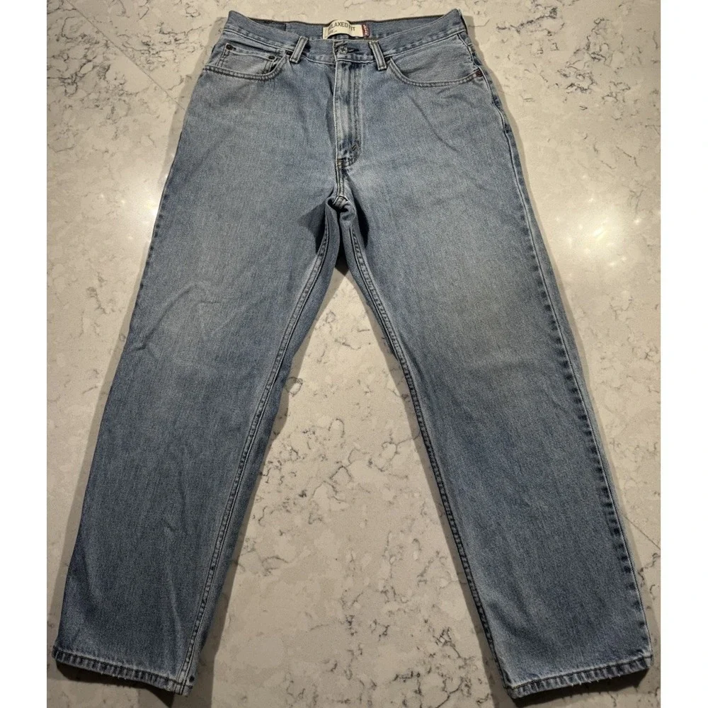 VTG Y2K Levi's 550 Jeans Mens 32x30 Blue Light Wash Relaxed Fit Straight Leg